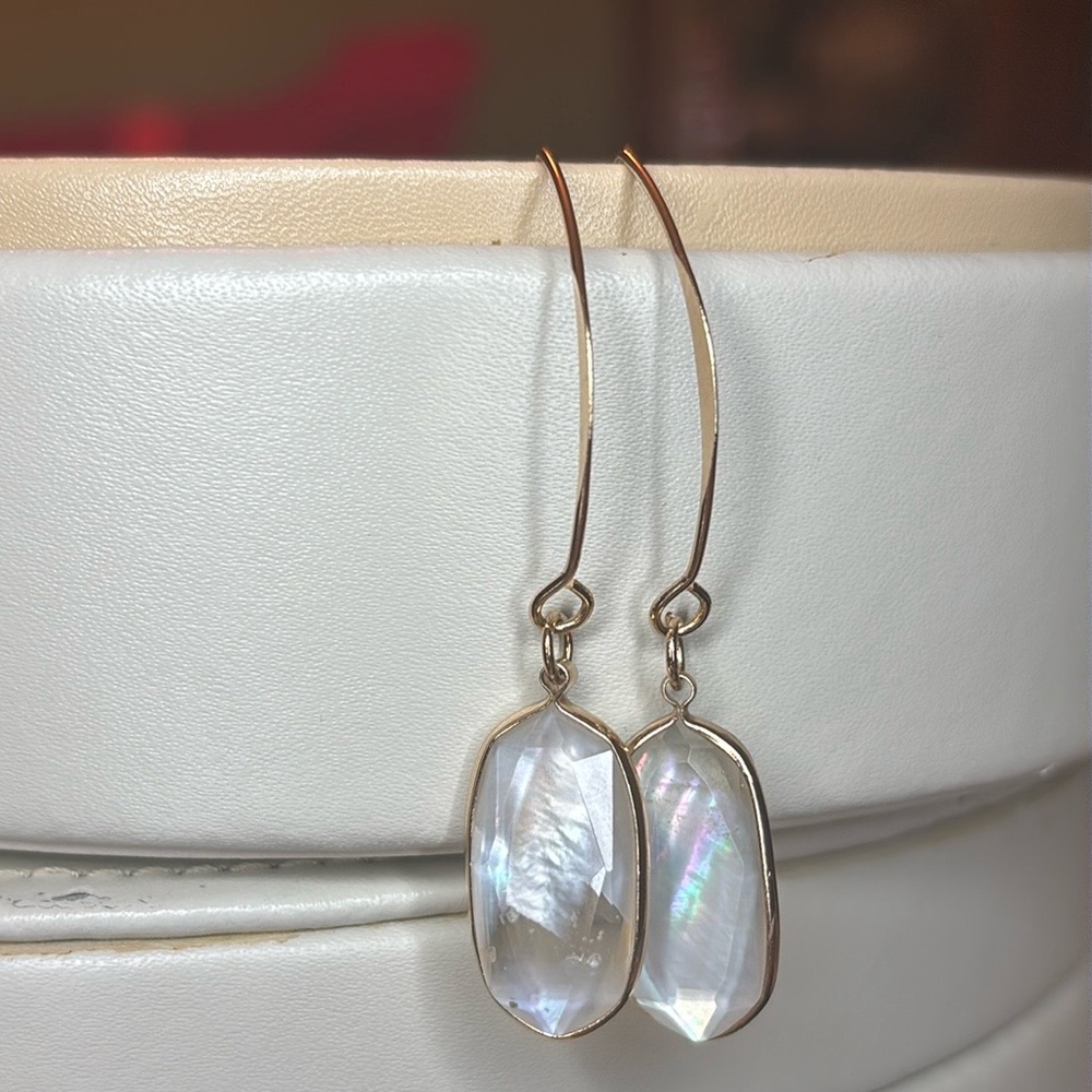Natural Genuine Quartz Earrings! 
Genuine Semi Precious Stone!